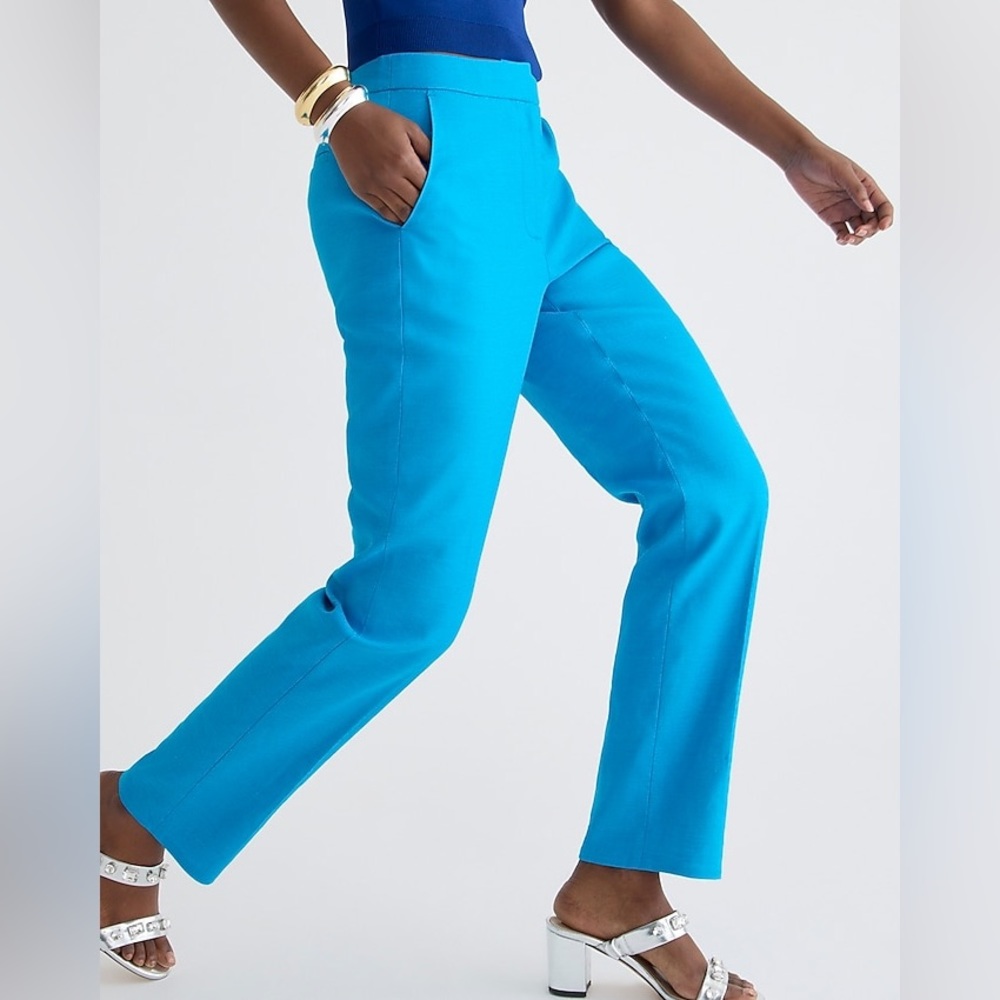 NEW / Kate straight-leg pant in stretch linen blend / B003
